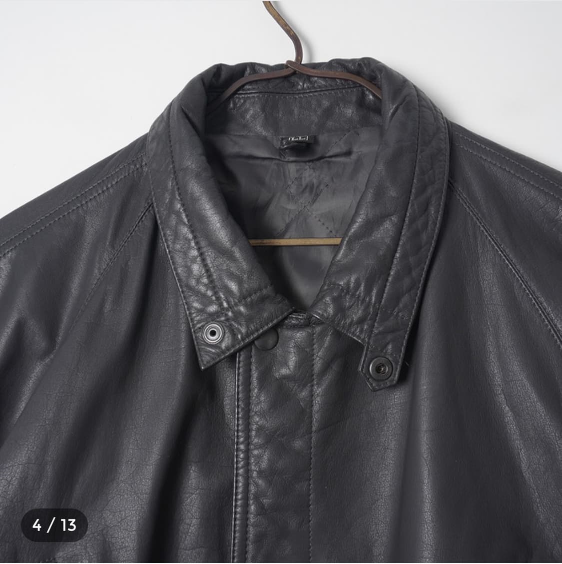 하이넥 레더 카코트 (L) 상품이미지3