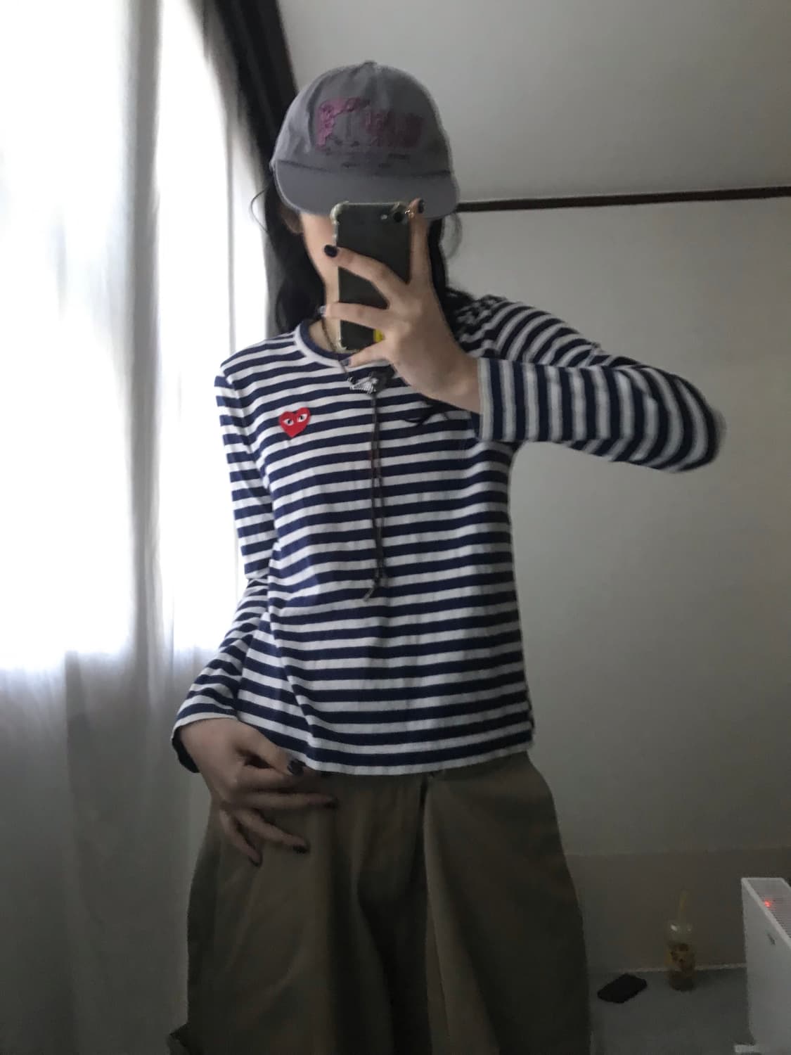 꼼데가르송 네이비 스트라이프 롱슬리브 상품이미지5