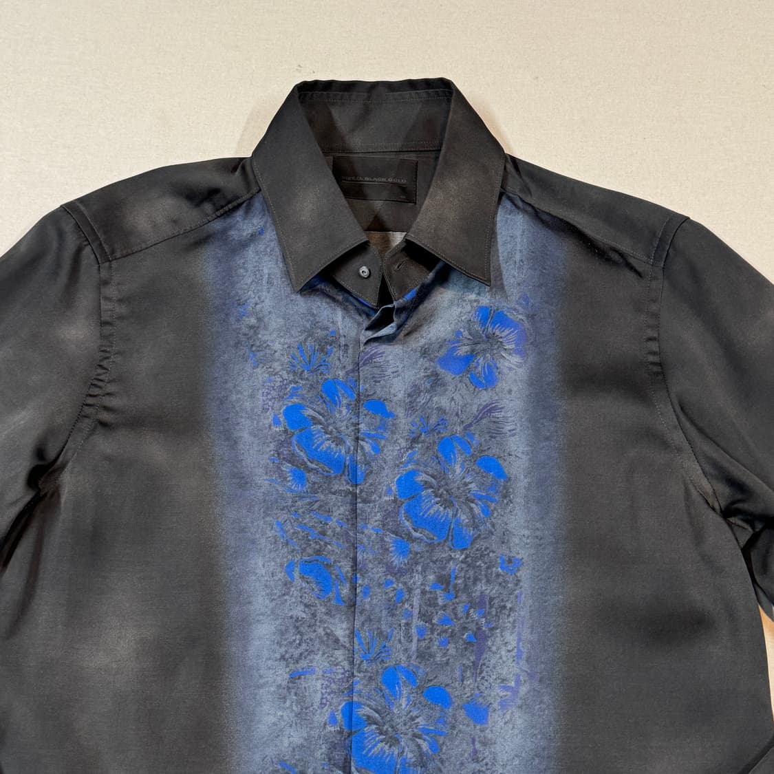 L) 디젤 블랙 골드 아방가르드 플라워 프린트 셔츠 상품이미지3