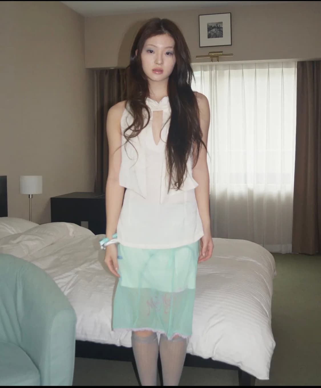뮤즈뮤지엄  블라우스,치마 세트 상품이미지2