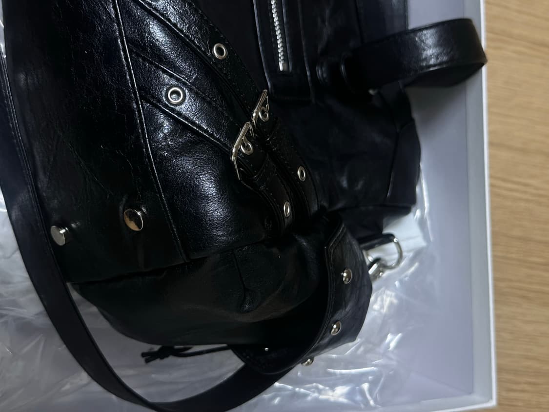 🎀다이닛 스터드 포켓 빅백 블랙🎀 상품이미지8