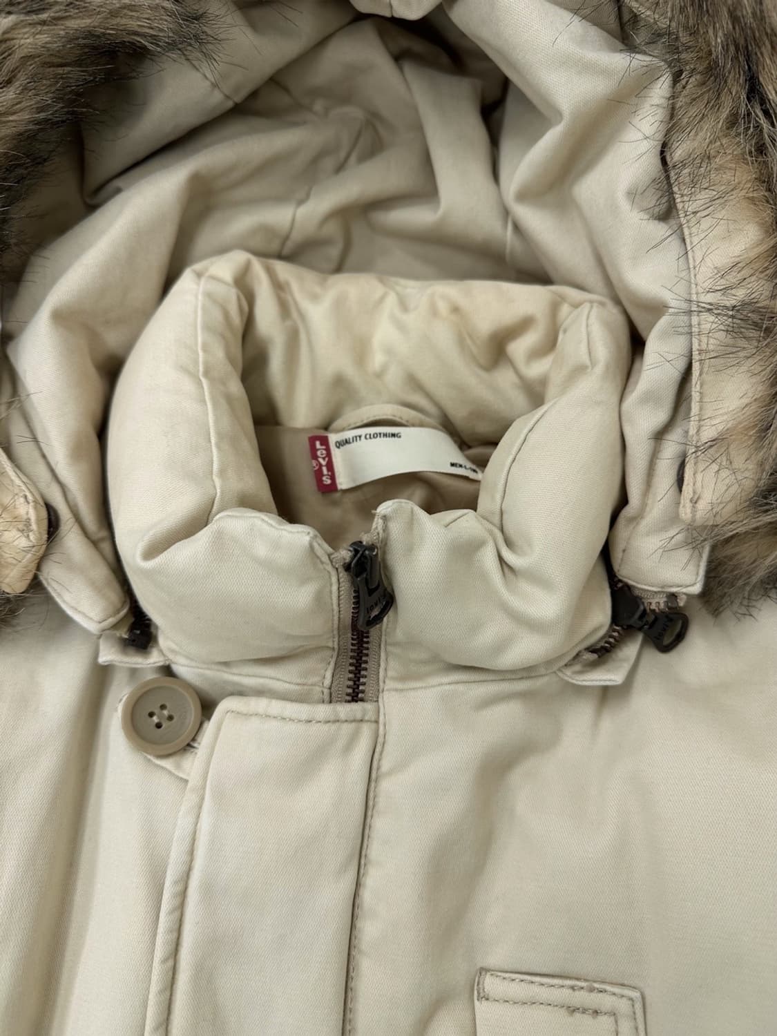 00년대 리바이스 캔버스 패딩 아이보리 (L) 상품이미지3