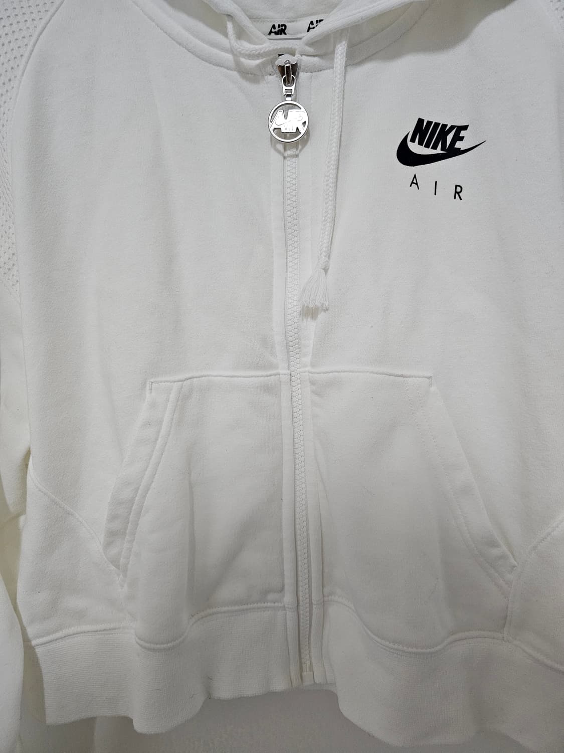 나이키 여성 오버사이즈 화이트 집업 후두 크롭 L/90 새상품 상품이미지5