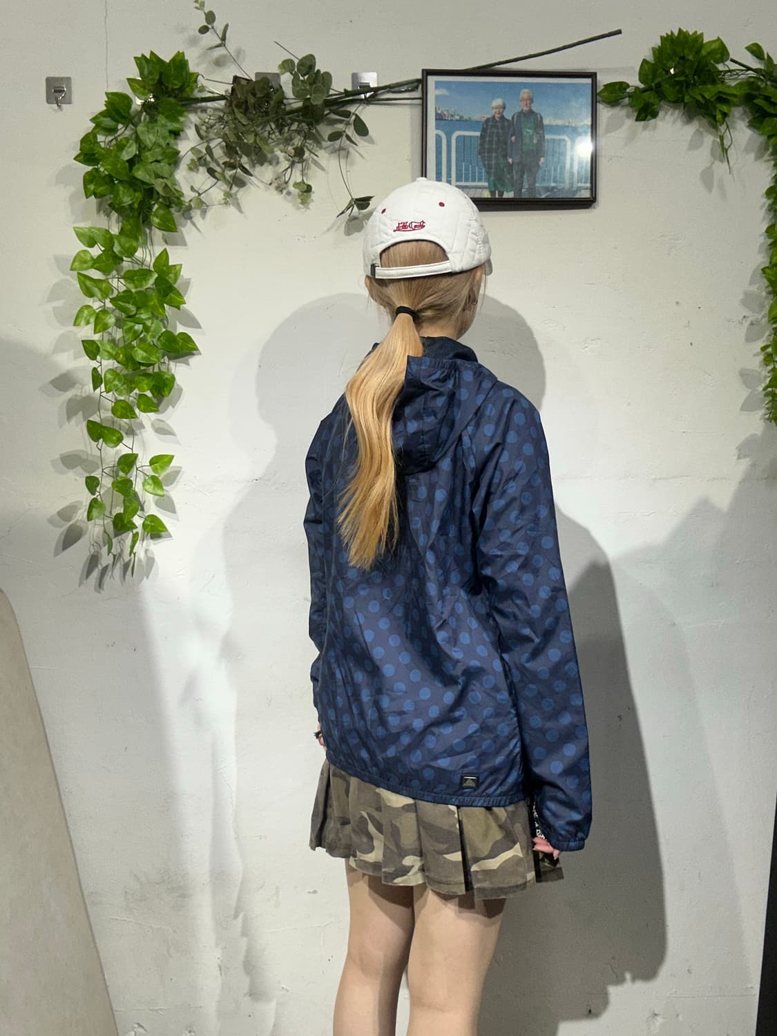 아디다스 네이비 핑크 로고 바람막이 자켓 L 상품이미지3