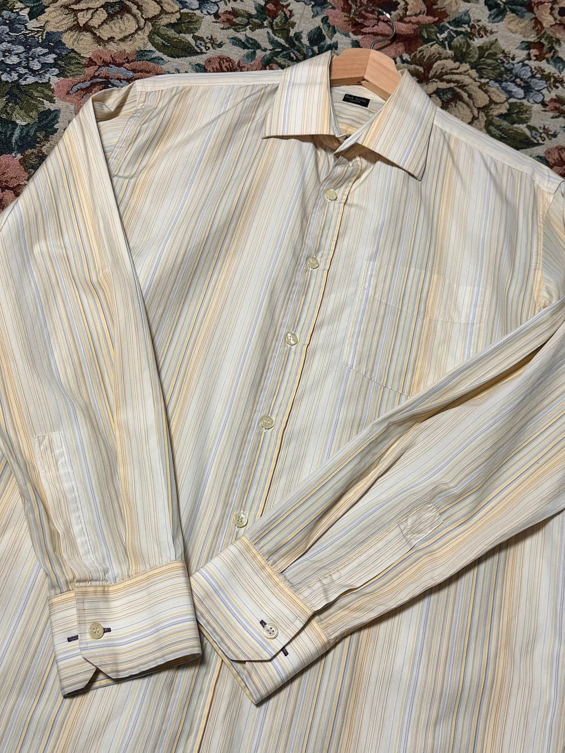 폴스미스 바코드 스트라이프셔츠 15 1/2 옐로우 상품이미지4