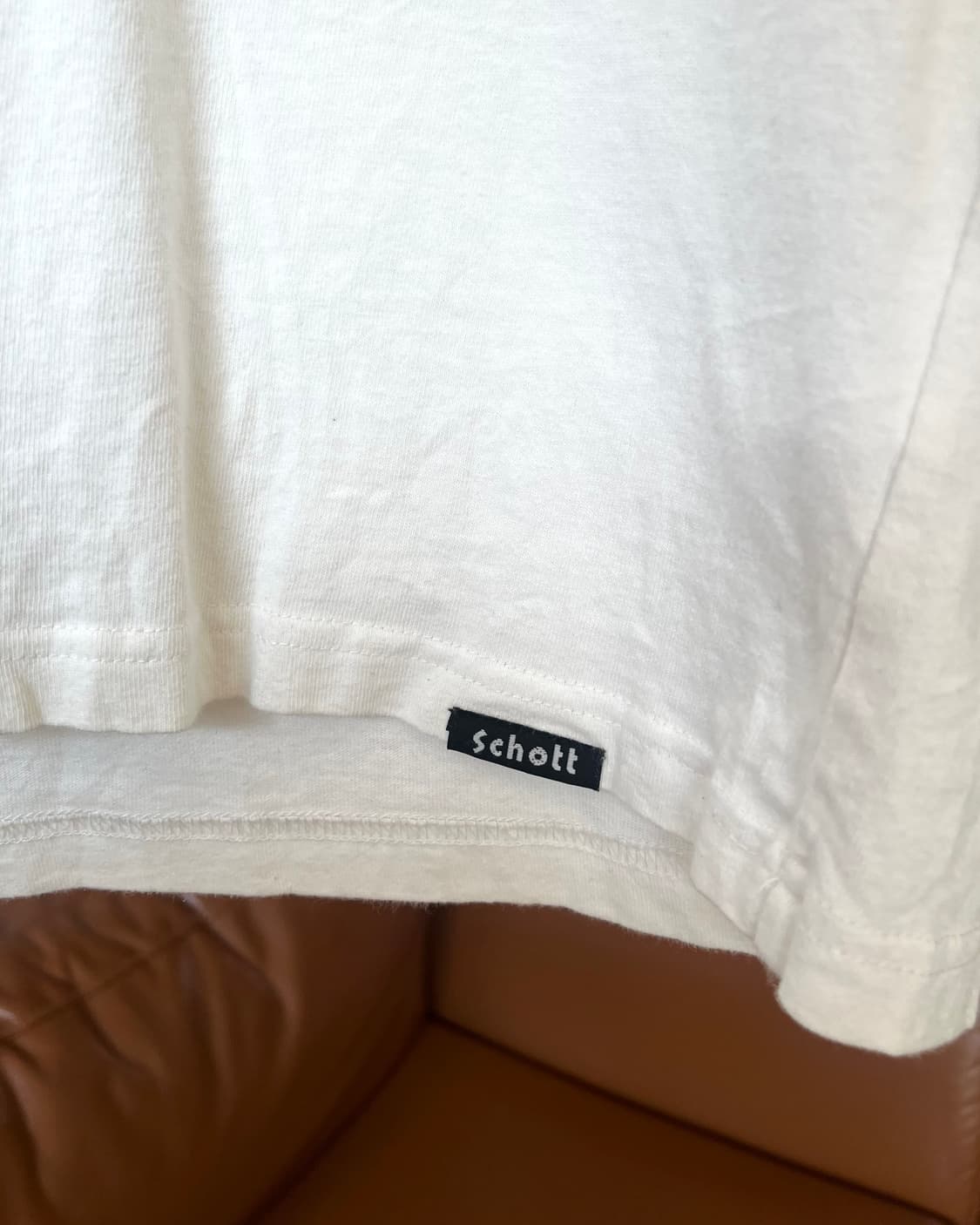 Schott N.Y.C. Chian Stitch Trim T-Shirt 상품이미지7