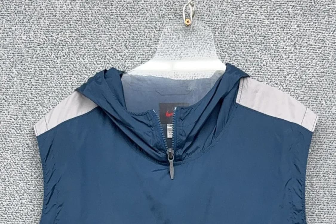 나이키 네이비 Y2K 나일론 후드 조끼 100 상품이미지3