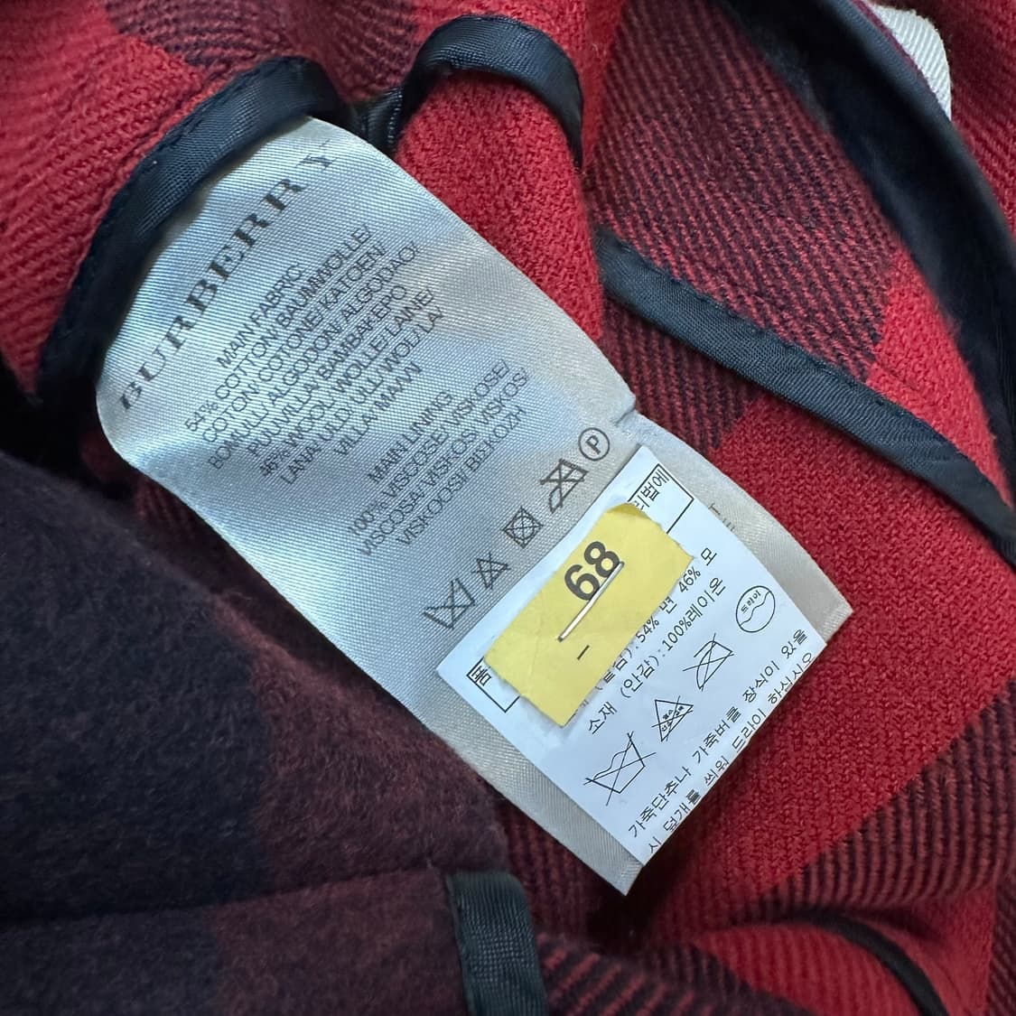 버버리 체크 코트 상품이미지7