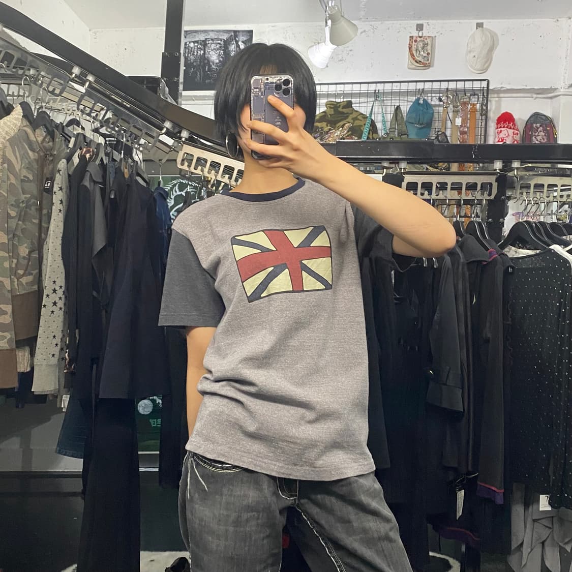 Burberry 영국국기 프린팅 배색 니트 반팔티셔츠 상품이미지6