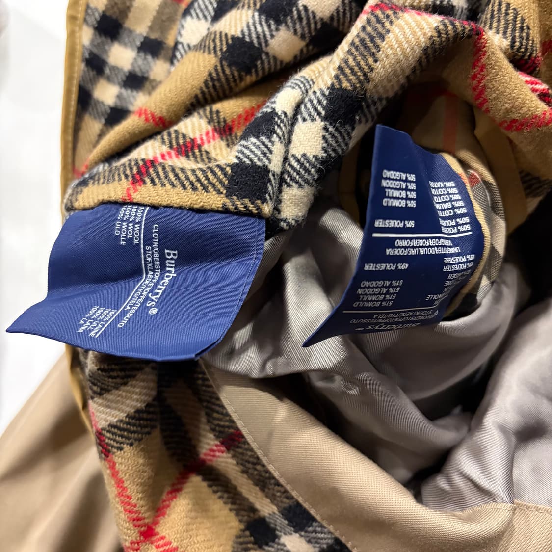 버버리 내피 트렌치 코트 베이지 체크 카라 D57 상품이미지9