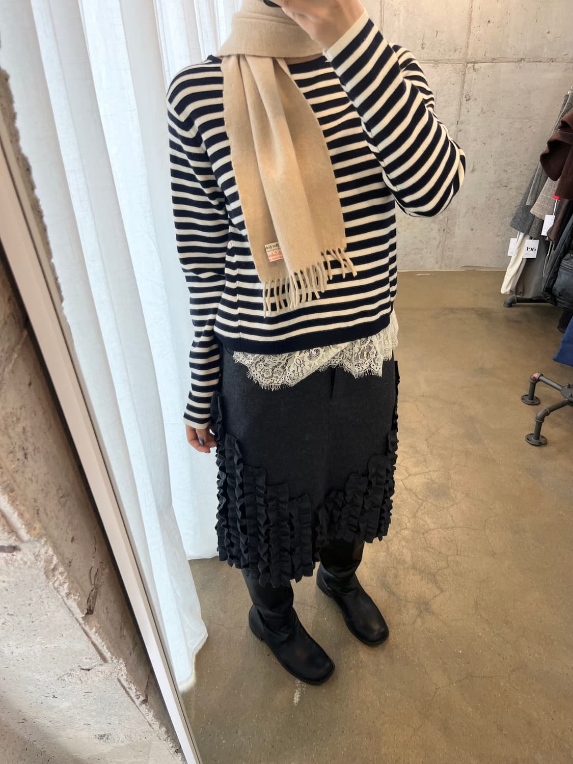 BENNETTS 캐시미어 하우스 머플러 made in SCOTLAND 상품이미지2