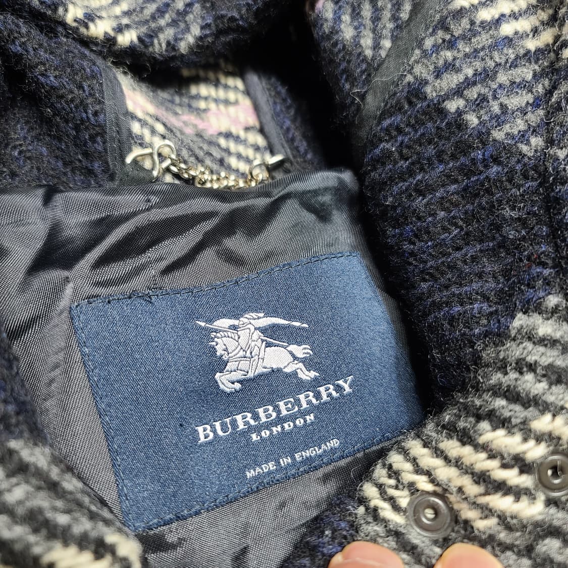 버버리 체크 후드 더플코트[S] 상품이미지3