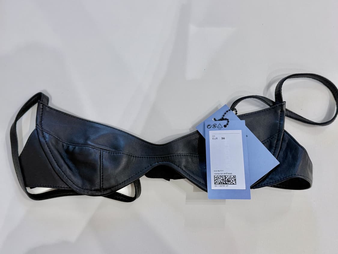 Mugler X H&M collaboration 레더 브라 36 상품이미지5