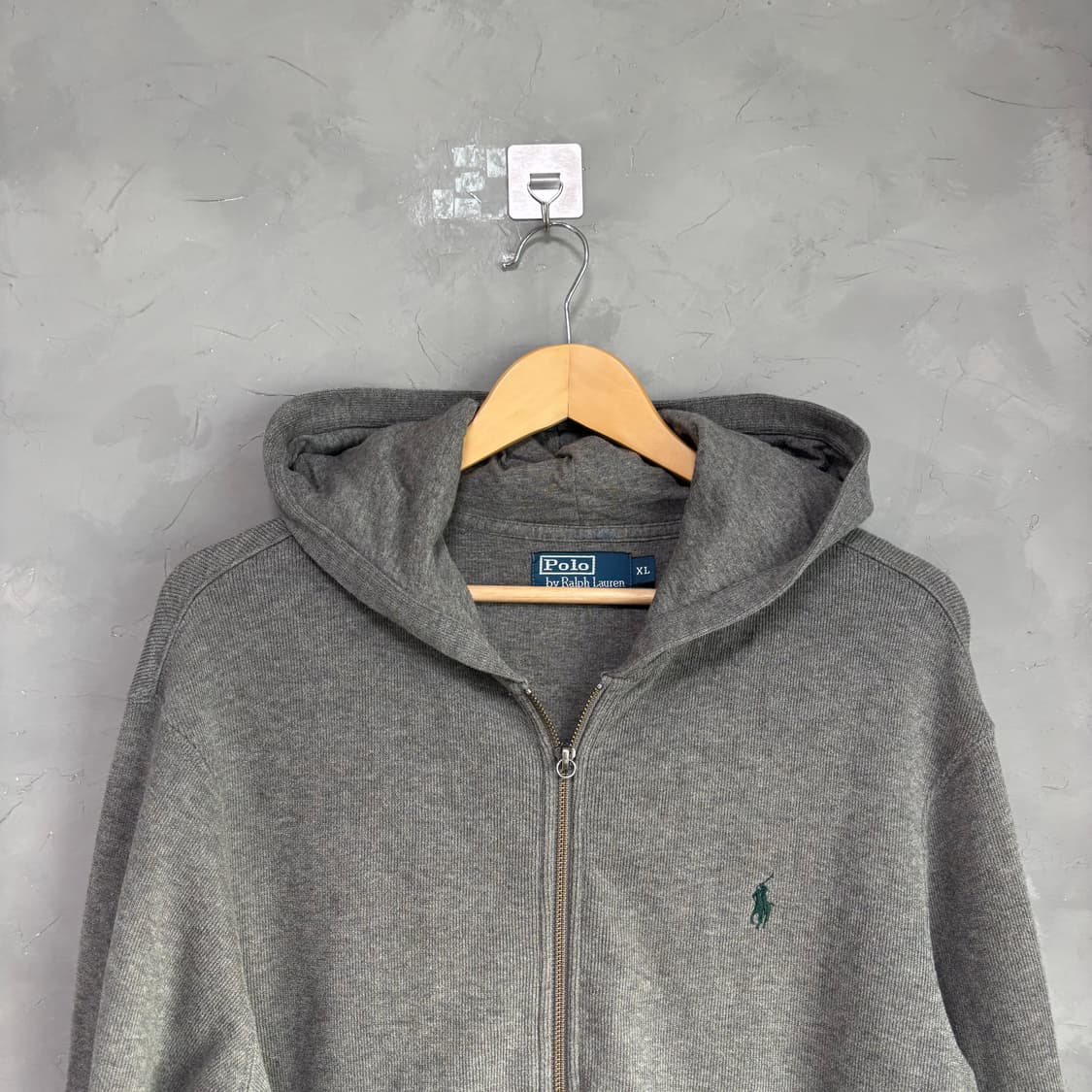 폴로 랄프로렌 투웨이 니트 후드집업 그레이 상품이미지2
