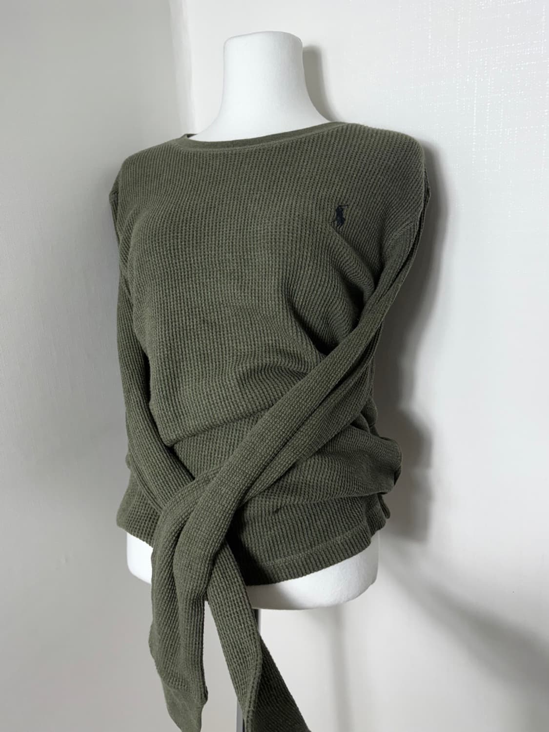 폴로 와플 카키 롱슬 상품이미지3