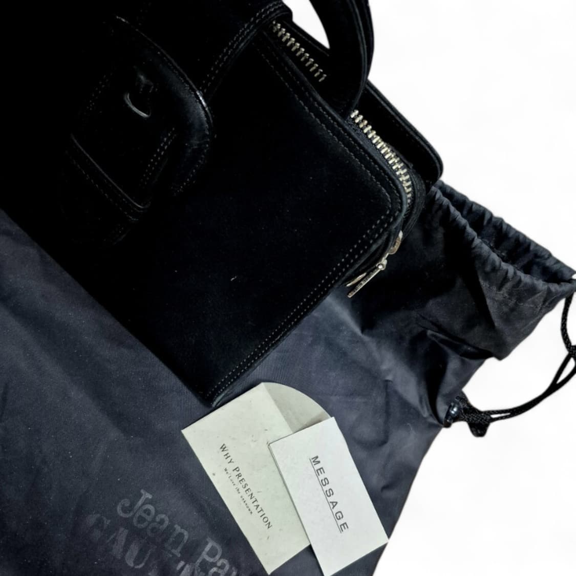 장폴고티에 스웨이드 벨티드 핸드백 상품이미지9