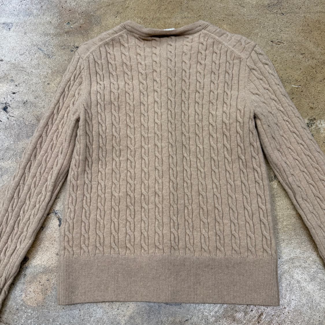 라코스테 베이지 꽈배기 니트 가디건 34 상품이미지4