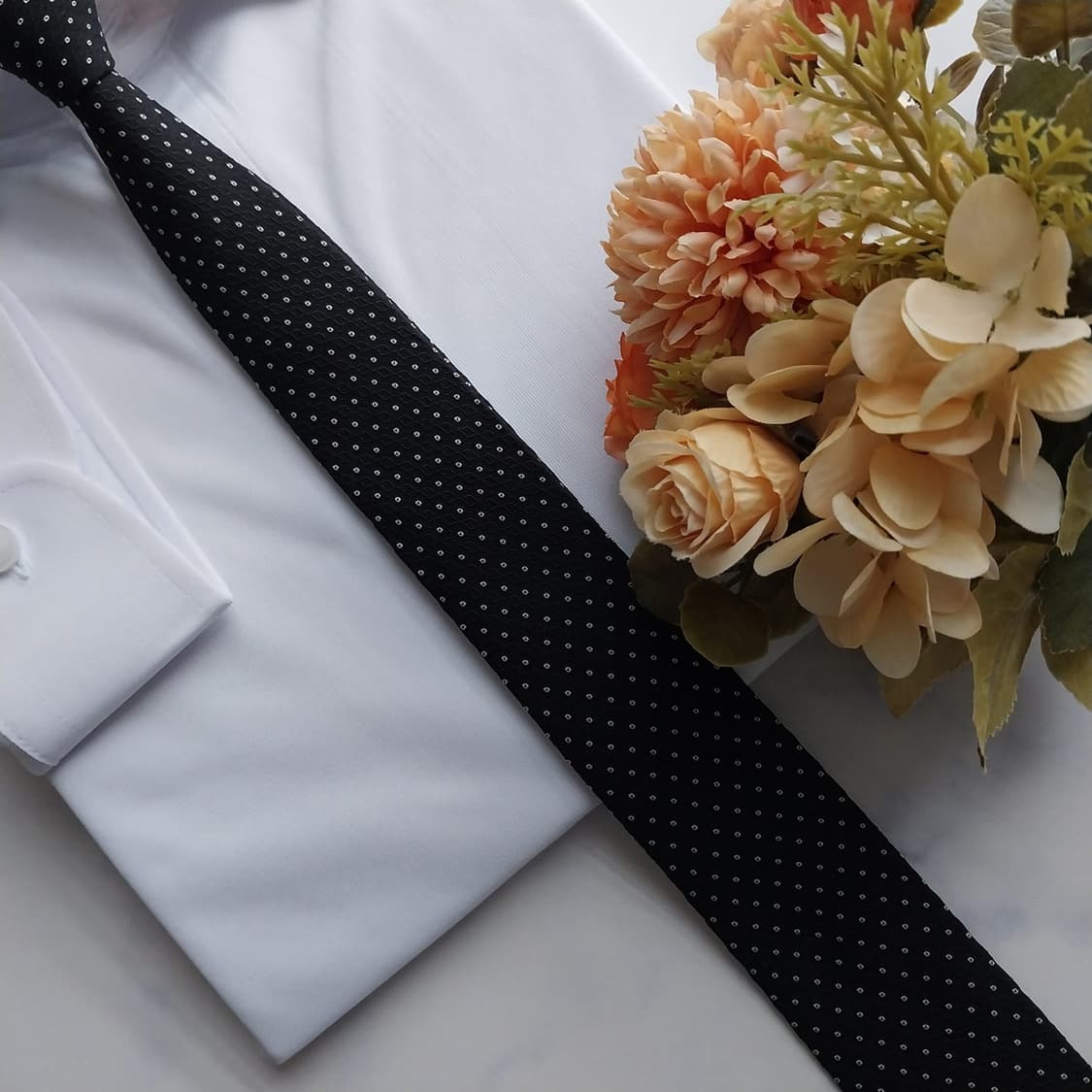 제냐 실크 블랙 마이크로 도트 넥타이 6.2cm A+등급 K1622
 상품이미지8