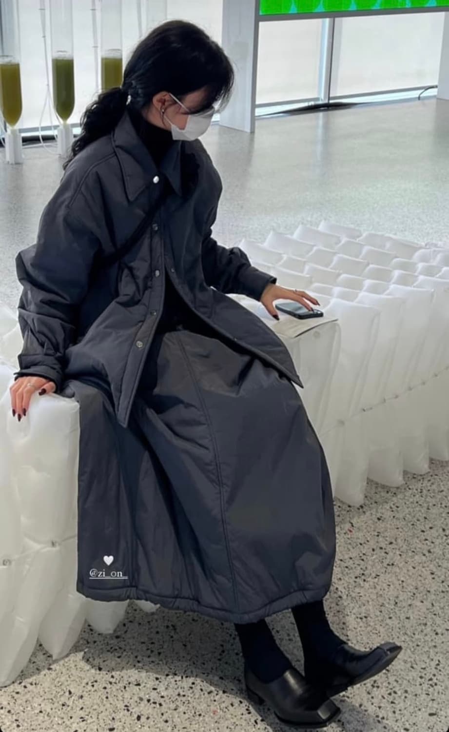 트리밍버드 패디드 셋업 자켓 차콜 상품이미지3