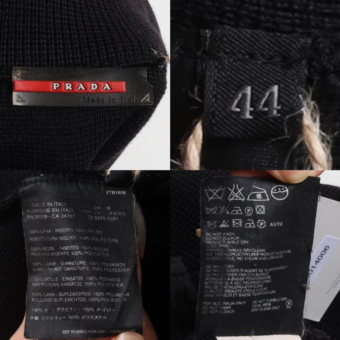프라다 Prada Wool Zip Up Cardigan  상품이미지9