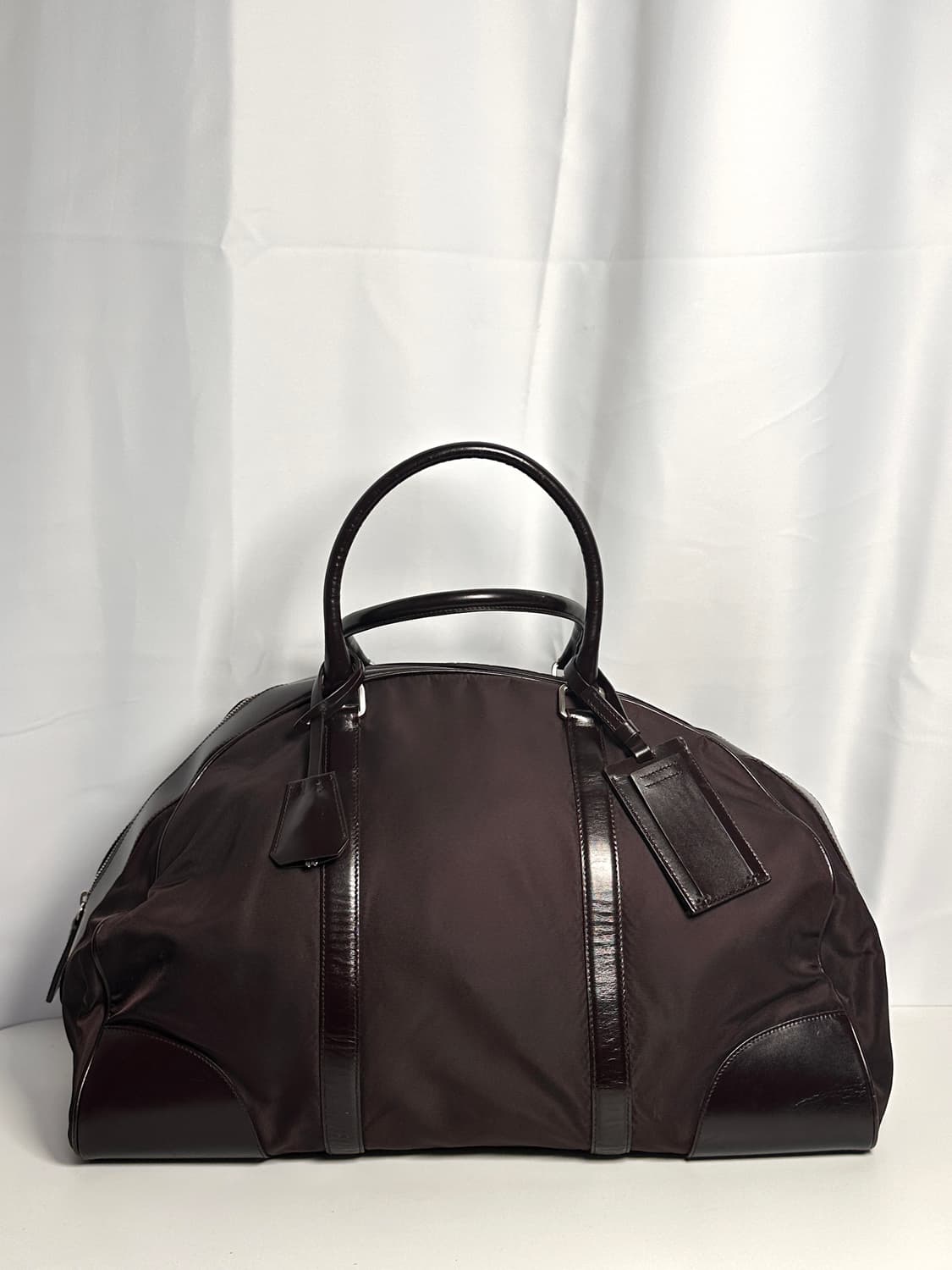 프라다 Prada 나일론 & 레더 보스턴 백 골프백 보스톤백 상품이미지1