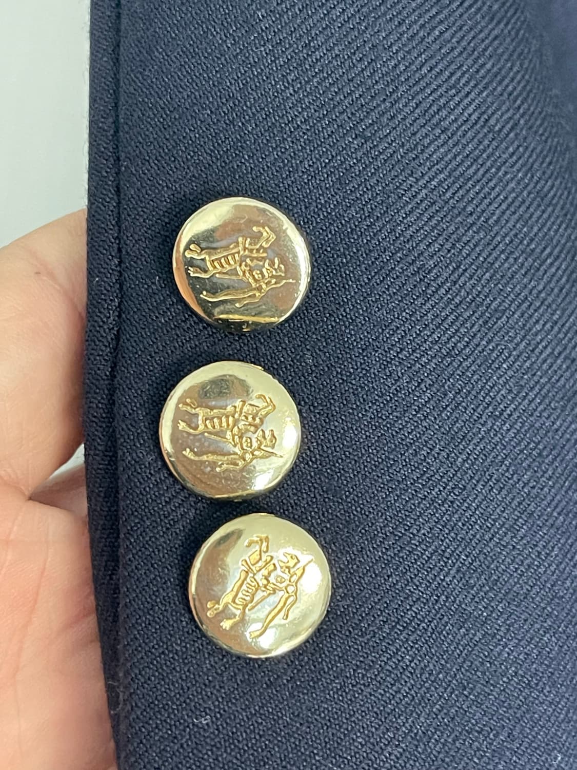 버버리 런던 영국판 네이비 금장 투버튼 블레이저100 상품이미지2