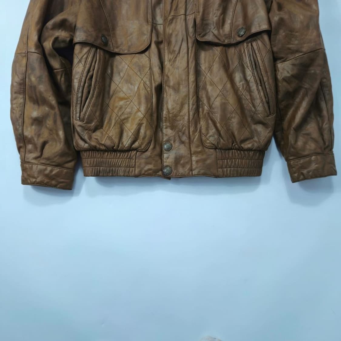 PARKLAND 빈티지 소가죽 봄버 자켓 M 상품이미지5