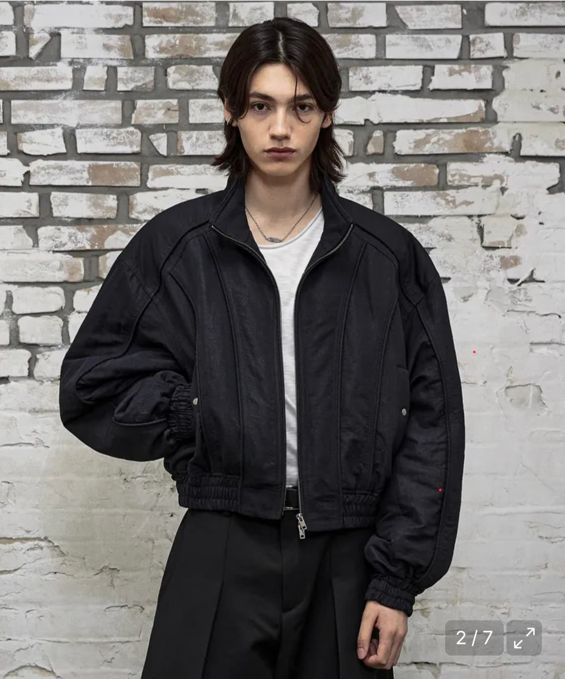 엘무드 벌키 크롭 봄버 자켓 블랙 44 상품이미지1