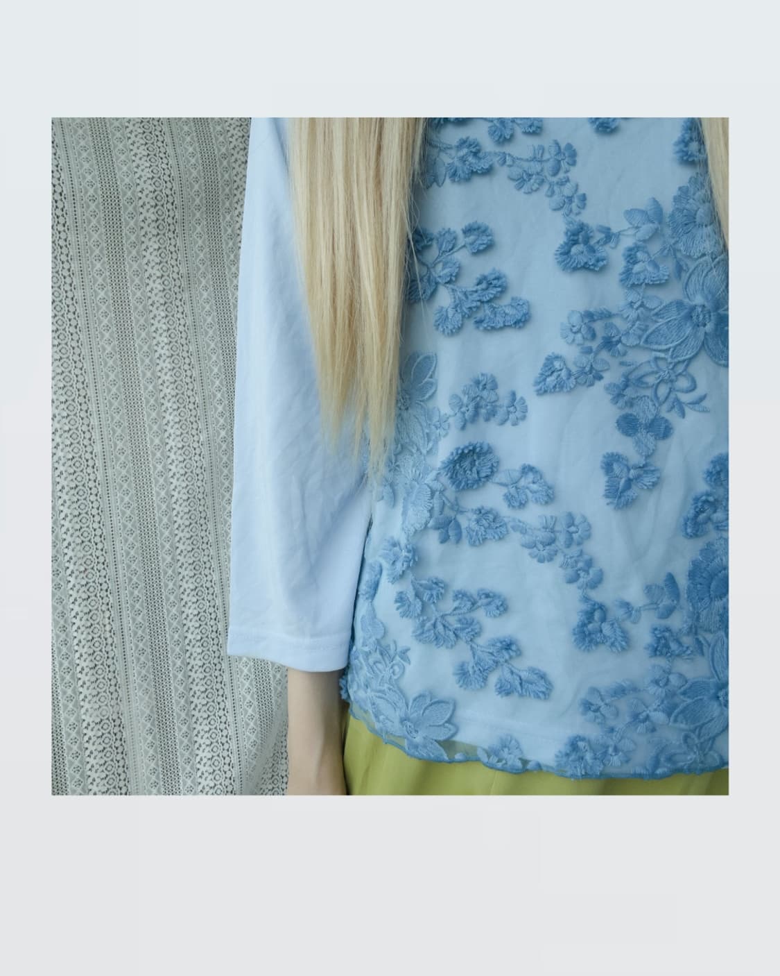 Blue Lace Blouse 블루 레이스 탑 상품이미지2