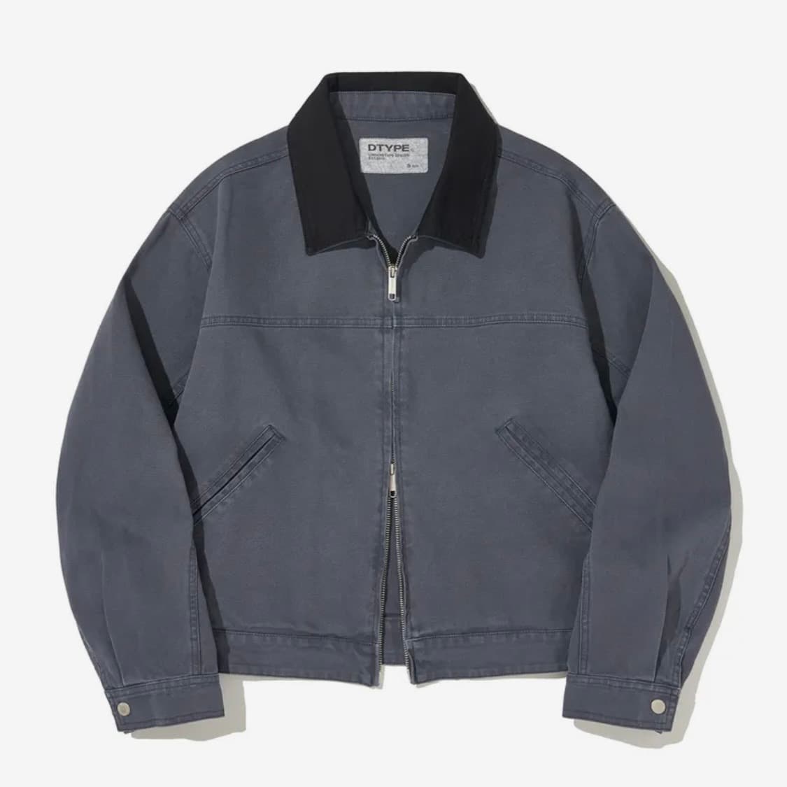 어반디타입 빈티지 워싱 코튼 크롭 자켓_네이비 상품이미지1