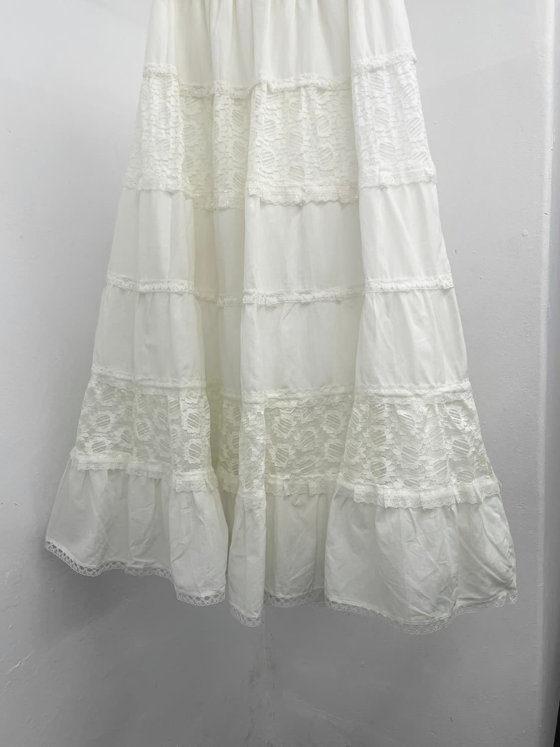 화이트페어리 레이스 롱 캉캉 스커트 상품이미지6