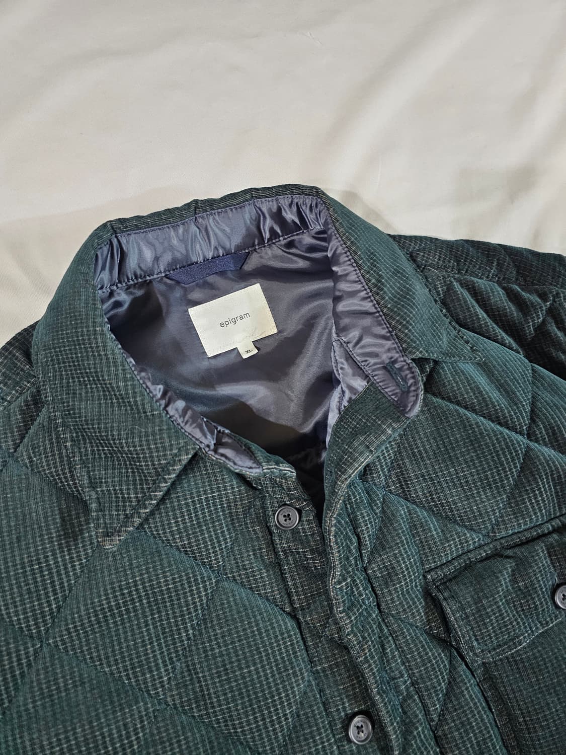 [XL,105] 코오롱 에피그램 코듀로이 퀼팅 패딩 셔츠 자켓 상품이미지5