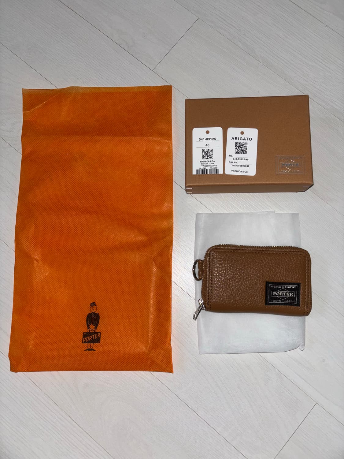 포터 캄 카드 코인 케이스 베이지 상품이미지1