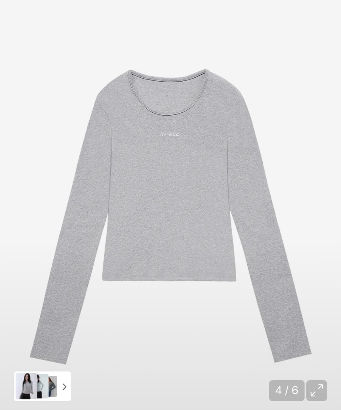 미레코 MINI LOGO T-SHIRT GREY 상품이미지2