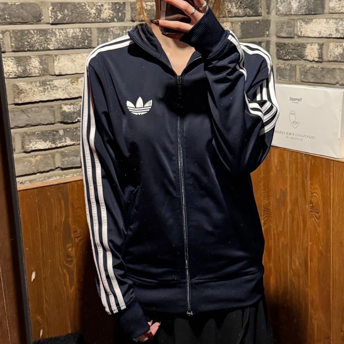 95) 아디다스 파이어버드 삼선 져지 트랙탑 집업 네이비 A3 상품이미지9