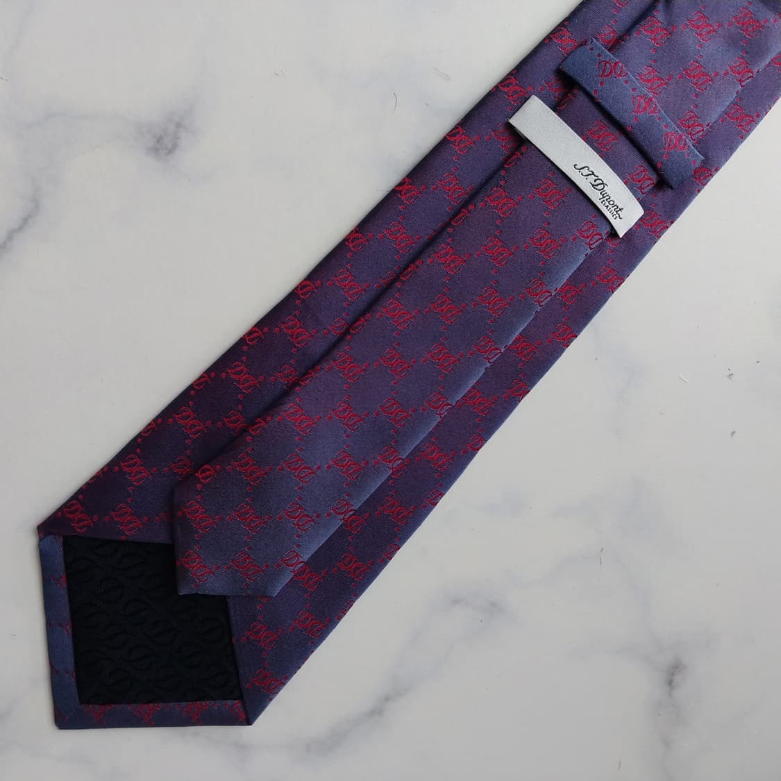 에스.티. 듀퐁 실크 로고 패턴 넥타이 8.4cm A+등급 K2336
 상품이미지8