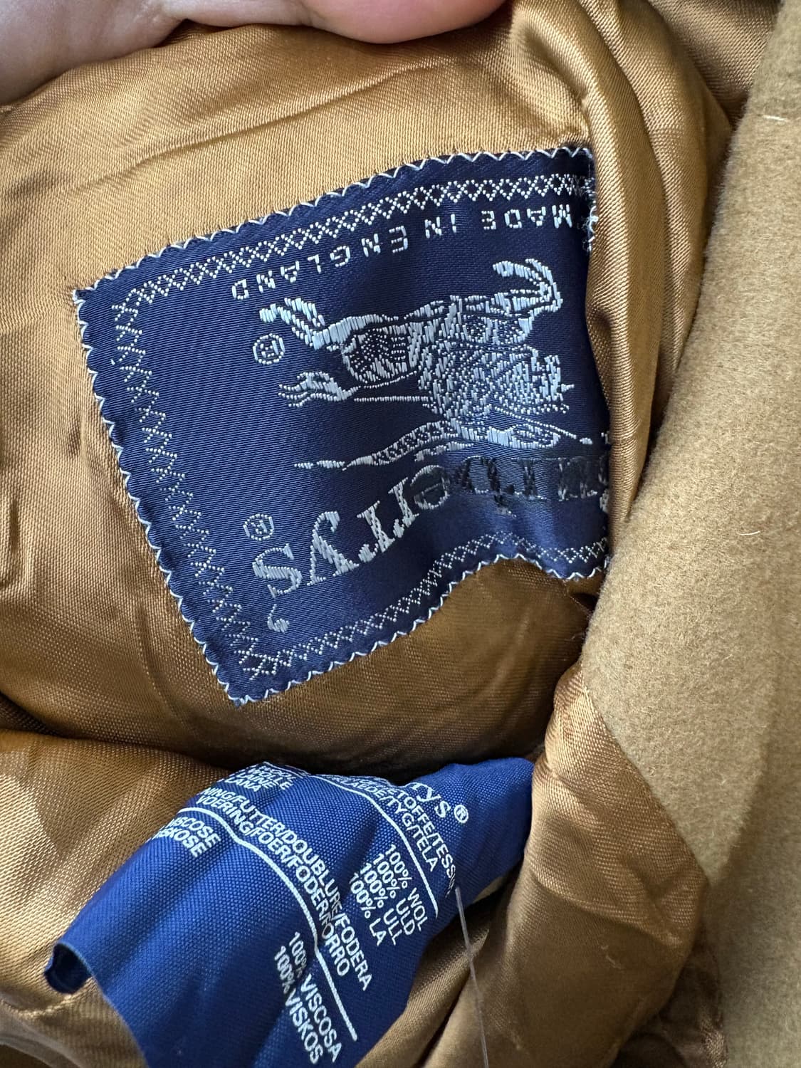 버버리 울100% 카멜 코트 A3410 상품이미지5