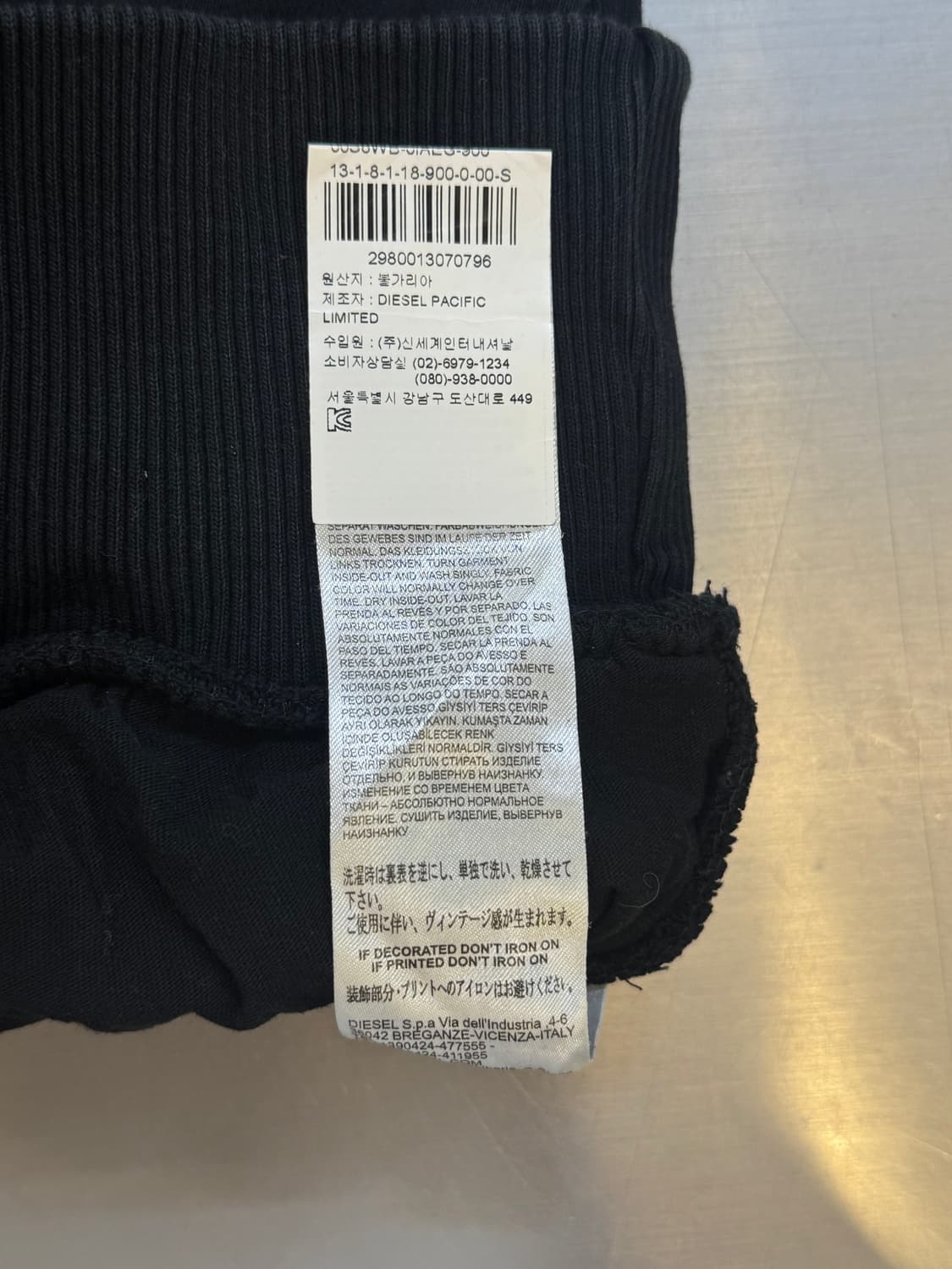 디젤 로고 프린트 후디 스웻셔츠 상품이미지4