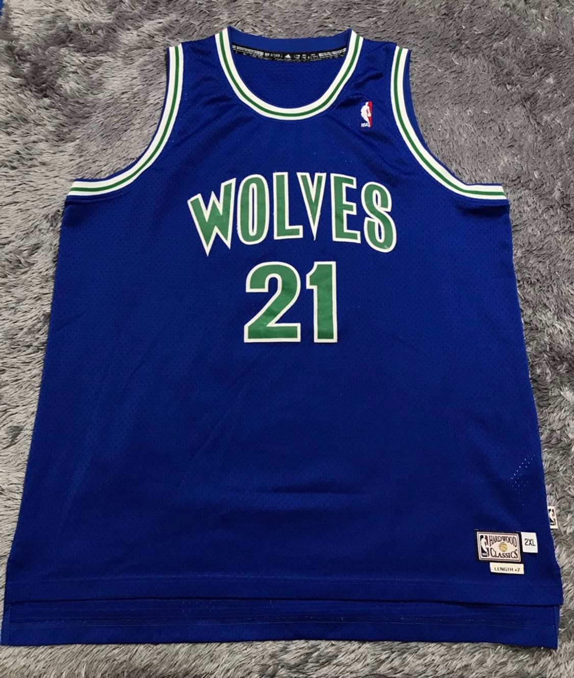 [[2XL(120)] 아디다스 NBA WOLVES 가넷 21 스윙맨 져지 상품이미지1
