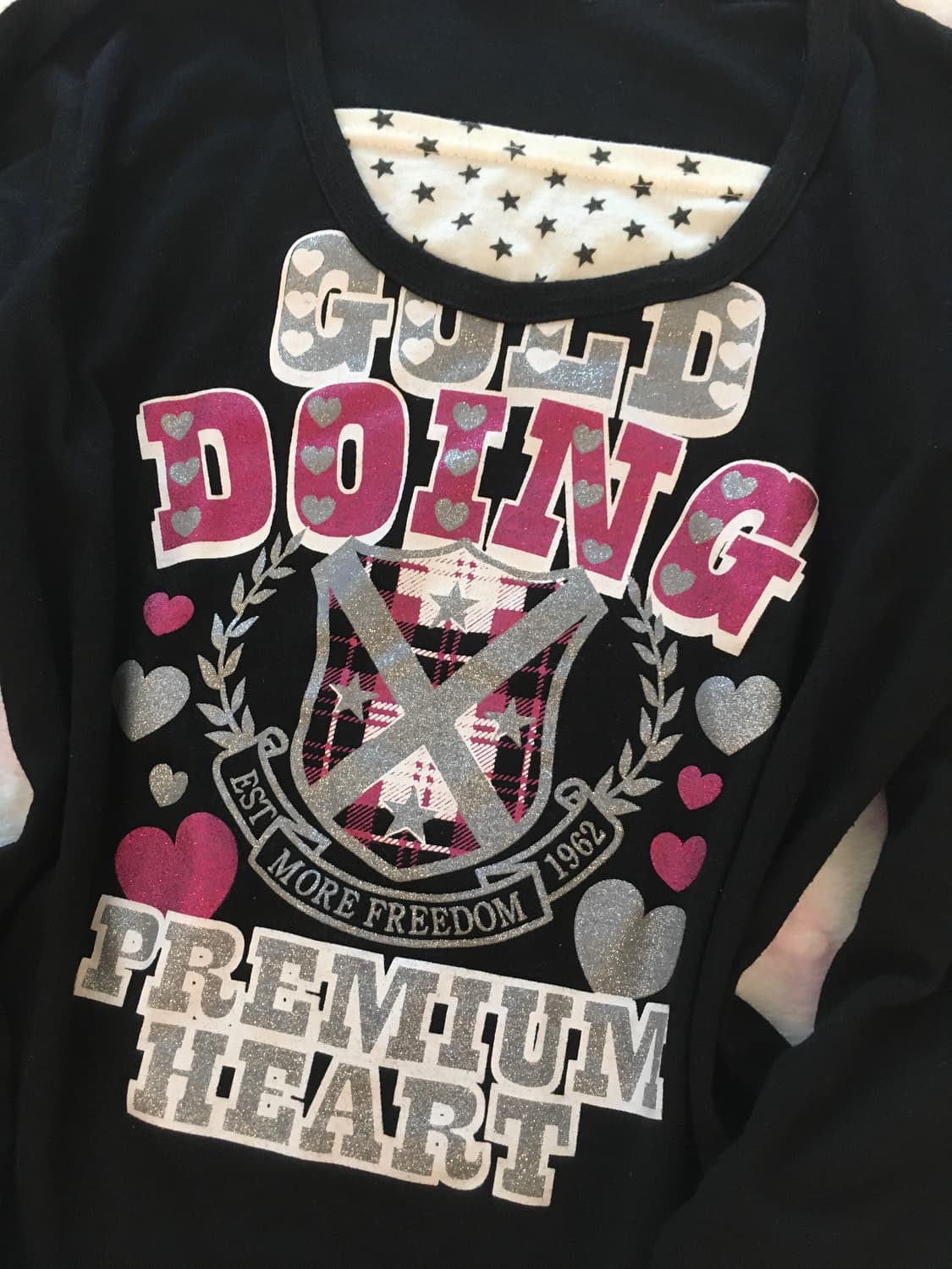 헤이세이 스쿨 별 레이어드 티셔츠 갸루 키치 상품이미지2