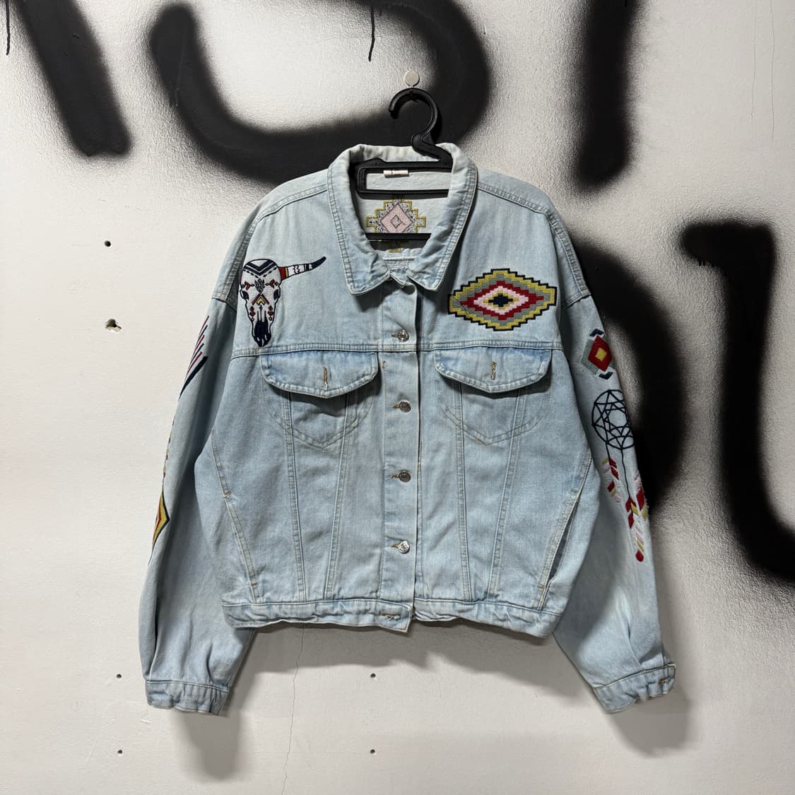 VTG 빈티지 보헤미안 웨스턴 자수 데님 자켓 상품이미지1