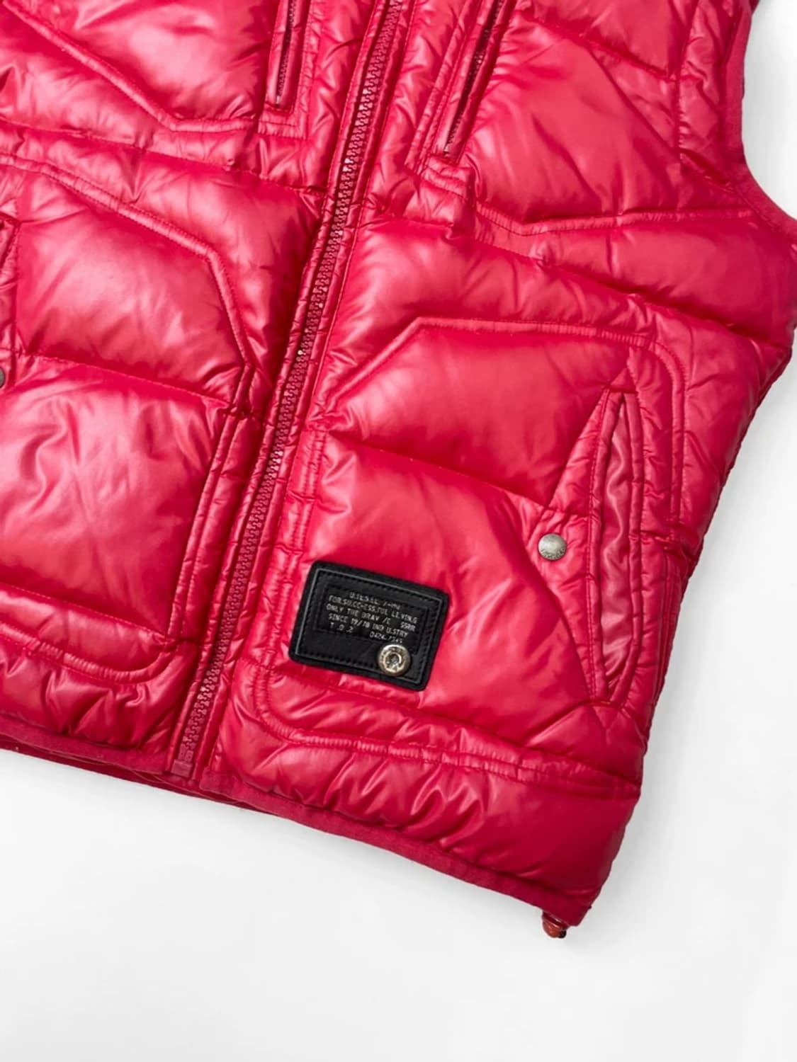 디젤 DIESEL 00s 지퍼 덕다운 패딩 조끼 A1397 상품이미지3