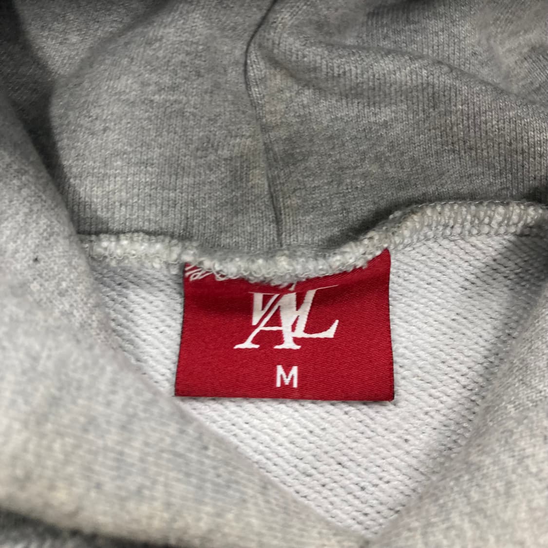 우알롱 그레이 컬러 빅로고 후드티 상품이미지4