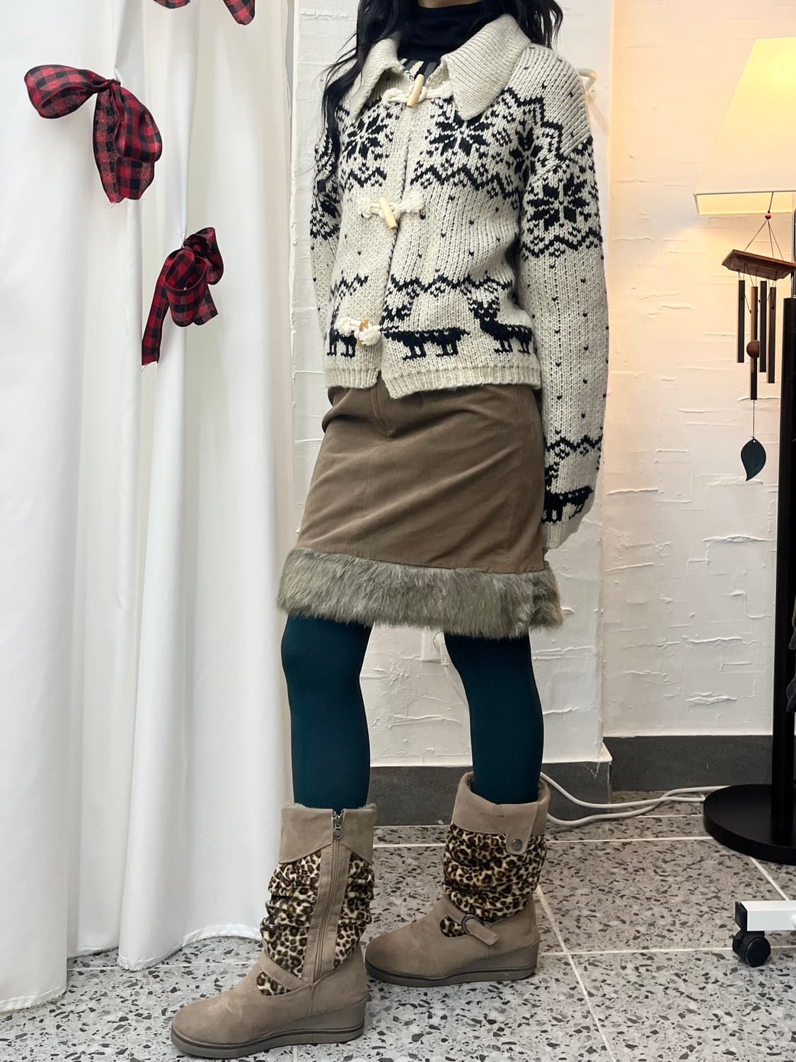 warm cocoa midi skirt 상품이미지3