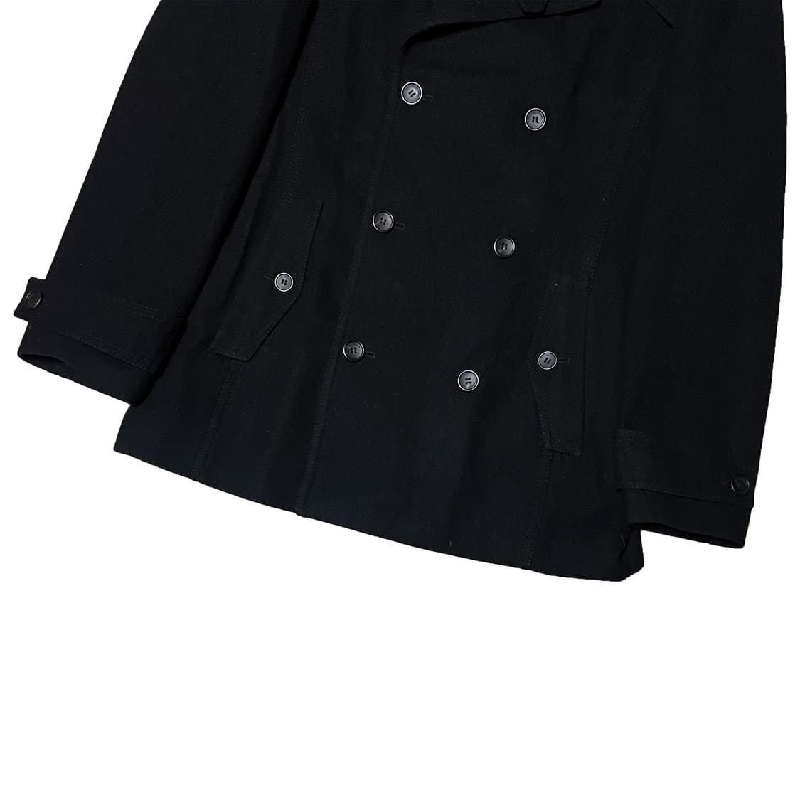 솔리드옴므 카라포인트 블랙 더블 코트 상품이미지4