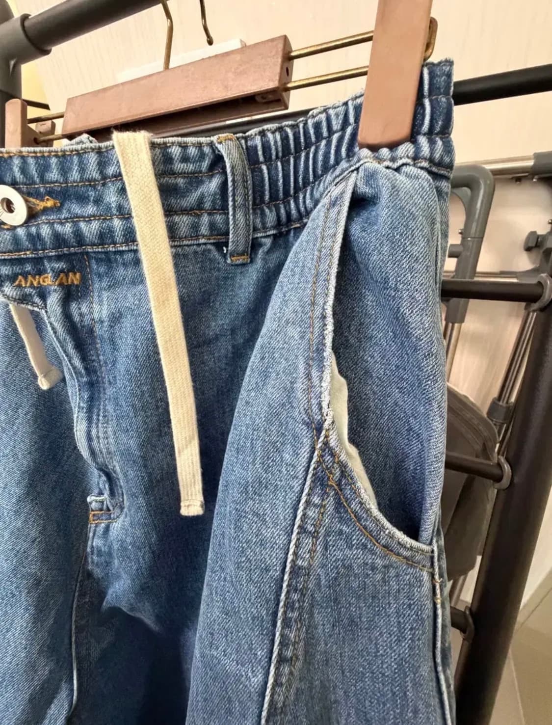 앵글런 커브드 데님팬츠 상품이미지4