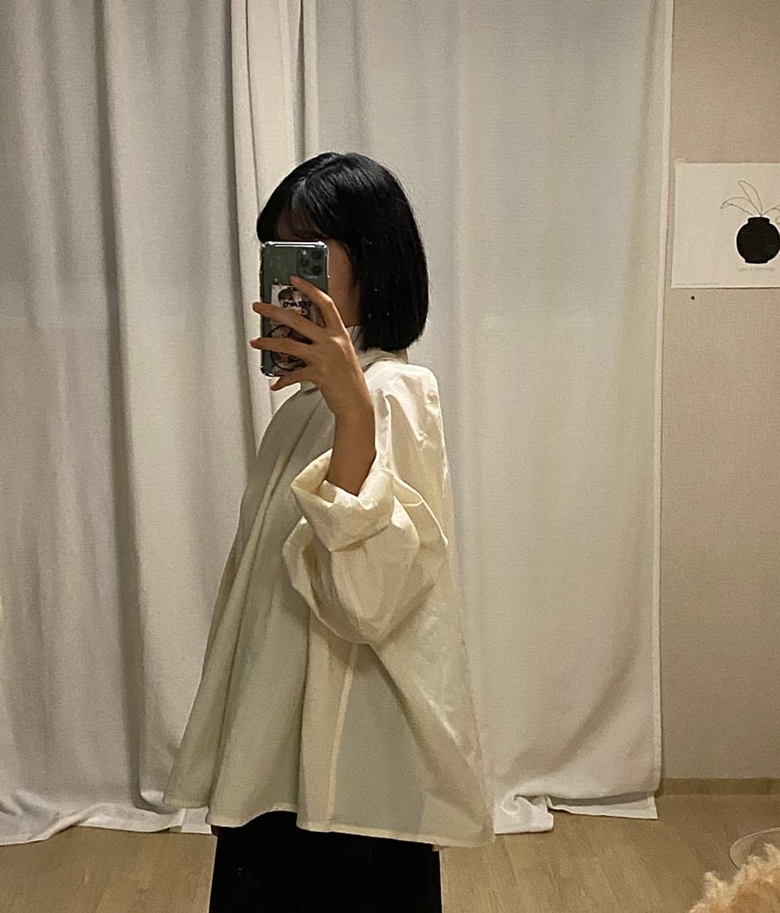 Lemaire 르메르 맥시 블라우스 34 아이보리 상품이미지6