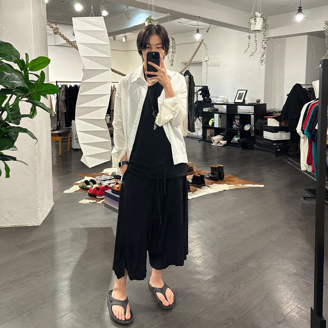 요지야마모토 비대칭 사루엘 팬츠 상품이미지4
