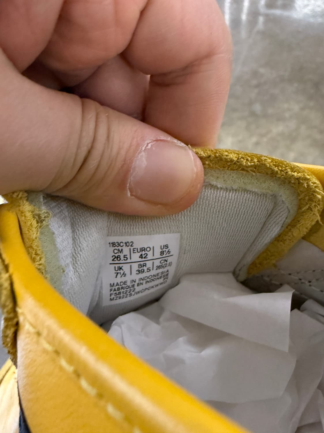 오니츠카타이거 멕시코66 옐로우 265mm 상품이미지5