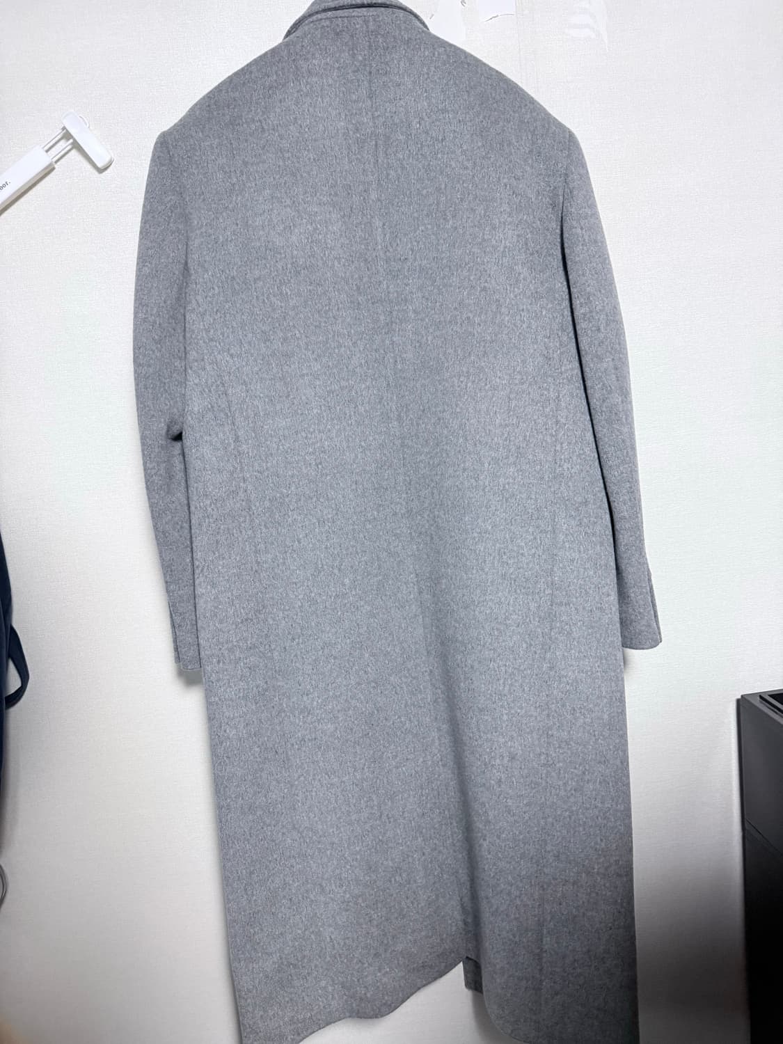 [미사용 새상품] 던스트 3버튼 싱글 롱코트 멜란지 그레이 상품이미지3